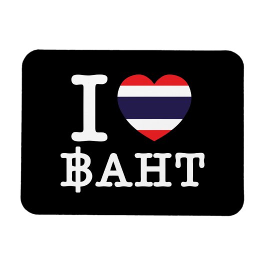 Magnet Flexible J'aime le baht (Horizontal)