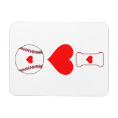 Magnet Flexible J'aime le baseball (Horizontal)