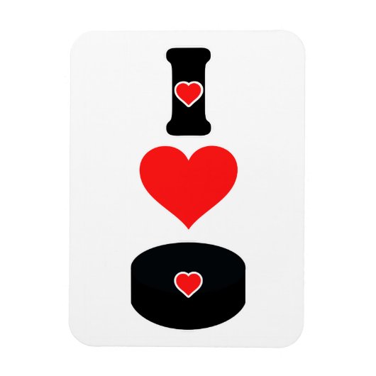 Magnet Flexible J'aime le hockey (Vertical)