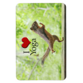 Magnet Flexible J'Aime L'écureuil de Yoga (Vertical)