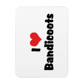 Magnet Flexible J'aime les bandicoots du coeur (Vertical)