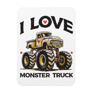 Magnet Flexible J'aime les camions monstres