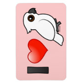 Magnet Flexible J'Aime Les Cockatoos Aux Parapluies (Vertical)