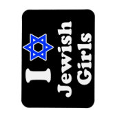 Magnet Flexible J'aime les filles juives (Vertical)