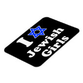 Magnet Flexible J'aime les filles juives (Côté Gauche)