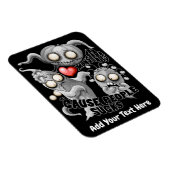 Magnet Flexible J'aime les monstres parce que les gens aiment les  (Côté Droit)