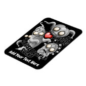 Magnet Flexible J'aime les monstres parce que les gens aiment les  (Côté Gauche)