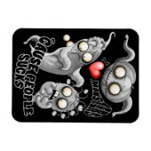 Magnet Flexible J'aime les monstres parce que les gens aiment les  (Horizontal)