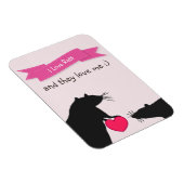 Magnet Flexible J'aime les rats et ils m'aiment (Côté Droit)