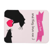 Magnet Flexible J'aime les rats et ils m'aiment (Horizontal)