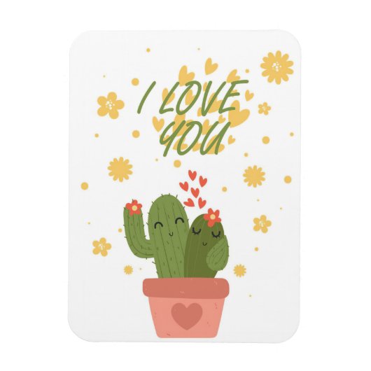 Magnet Flexible J'aime les succulents (Vertical)