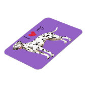 Magnet Flexible J'aime ma dalmate (Côté Gauche)