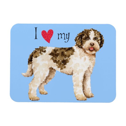 Magnet Flexible J'aime ma Lagotto (Horizontal)
