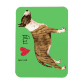 Magnet Flexible J'aime ma mini Bull Terrier (Vertical)