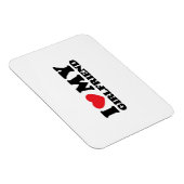 Magnet Flexible J'aime ma petite amie classique (Côté Droit)