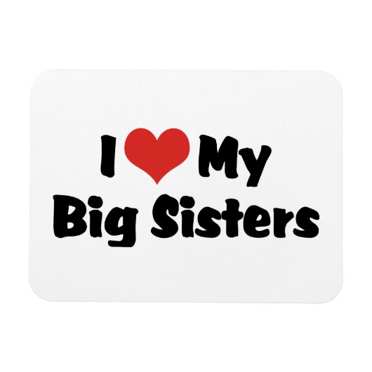 Magnet Flexible J'Aime Mes Grandes Soeurs (Horizontal)