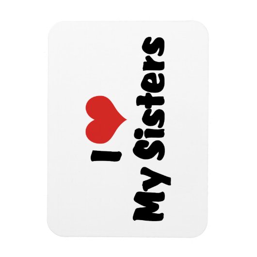 Magnet Flexible J'Aime Mes Soeurs (Vertical)