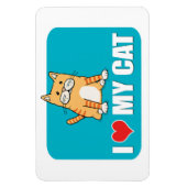 Magnet Flexible J'aime mon aimant de chat (Vertical)