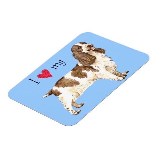 Magnet Flexible J'aime mon anglais Cocker Spaniel (Côté Gauche)