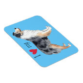 Magnet Flexible J'aime mon berger australien (Côté Droit)