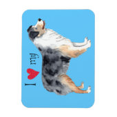Magnet Flexible J'aime mon berger australien (Vertical)