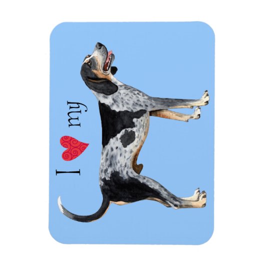 Magnet Flexible J'aime mon bluetick Coonhound (Vertical)