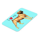 Magnet Flexible J'aime mon boerboel (Côté Gauche)