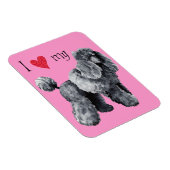 Magnet Flexible J'aime mon caniche miniature (Côté Droit)