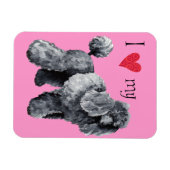 Magnet Flexible J'aime mon caniche miniature (Horizontal)