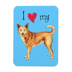 Magnet Flexible J'aime mon chien canadien