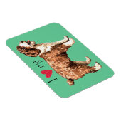 Magnet Flexible J'aime mon chien d'eau espagnol (Côté Droit)