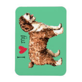 Magnet Flexible J'aime mon chien d'eau espagnol (Vertical)