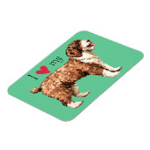 Magnet Flexible J'aime mon chien d'eau espagnol (Côté Gauche)