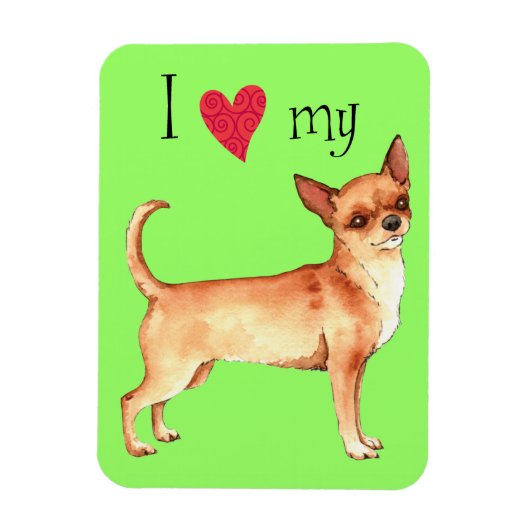 Magnet Flexible J'aime mon Chihuahua (Vertical)