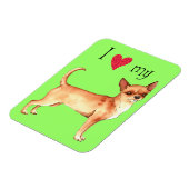 Magnet Flexible J'aime mon Chihuahua (Côté Gauche)