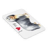 Magnet Flexible J'aime mon collie barrée (Côté Droit)