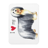 Magnet Flexible J'aime mon collie barrée (Vertical)