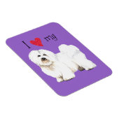 Magnet Flexible J'aime mon coton de Tuléar (Côté Droit)