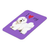 Magnet Flexible J'aime mon coton de Tuléar (Côté Gauche)