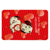 Magnet Flexible J'aime mon gentil petit-fils...Valentine souhaite (Horizontal)