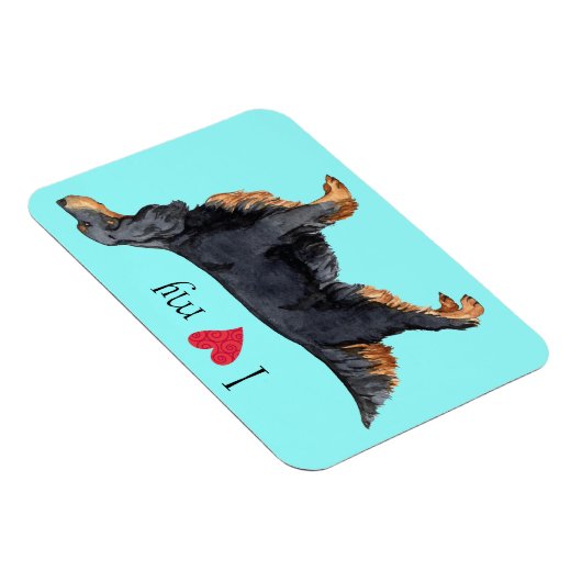 Magnet Flexible J'aime mon Gordon Setter (Côté Droit)