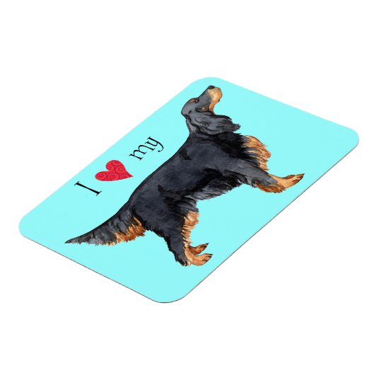 Magnet Flexible J'aime mon Gordon Setter (Côté Gauche)