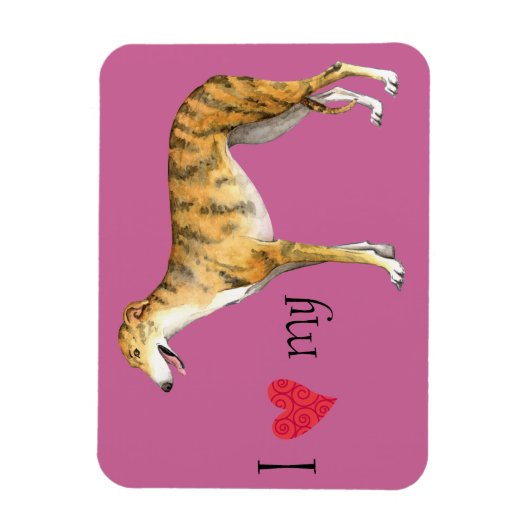 Magnet Flexible J'aime mon Greyhound (Vertical)