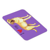 Magnet Flexible J'aime mon laboratoire jaune (Côté Droit)