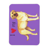 Magnet Flexible J'aime mon laboratoire jaune (Vertical)