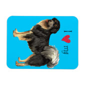 Magnet Flexible J'aime mon Mastiff tibétain (Horizontal)