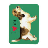 Magnet Flexible J'aime mon PBGV (Vertical)
