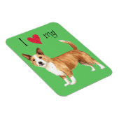 Magnet Flexible J'aime mon portugais Podengo Pequeno (Côté Droit)