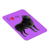 Magnet Flexible J'aime mon Schipperke (Côté Droit)
