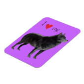 Magnet Flexible J'aime mon Schipperke (Côté Gauche)